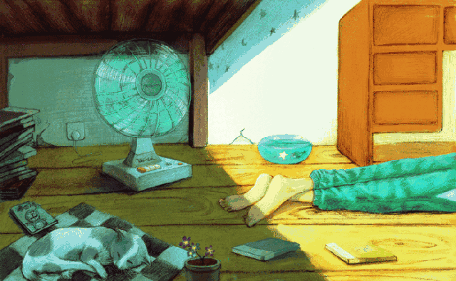 天气热表情包.gif